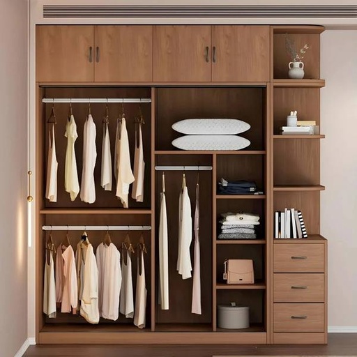 Tủ Quần Áo Cánh Trượt Kết Hợp Kệ Góc Lưu Trữ – TQA50